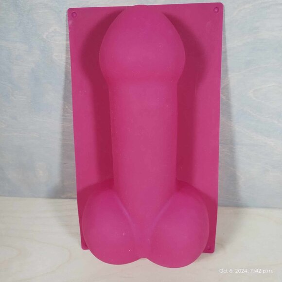 Phallic Silicone Cake/Jello Mold Hot pink Festive Fun Funny - Picture 2 of 6